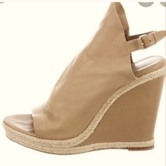 Balenciaga Paris Tan Platform Wedges High Heels - Picture 1 of 6